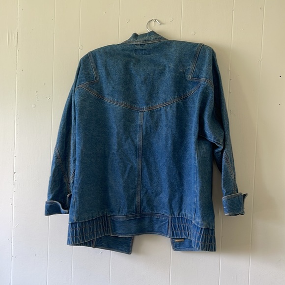 S.B.II Bitterman Jean Jacket Vintage 80’s 90’s Oversized M Medium Shoulder Pad - Picture 6 of 6